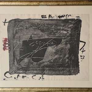 Esgrafiats Damunt Negre by Antoni Tàpies 