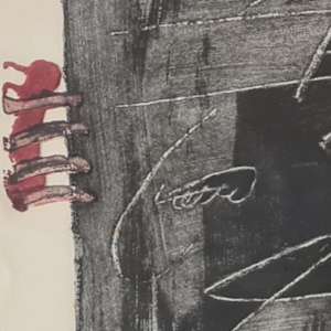 Esgrafiats Damunt Negre by Antoni Tàpies 