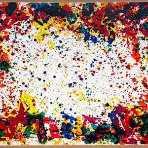 Five Coral Screen by Sam Francis