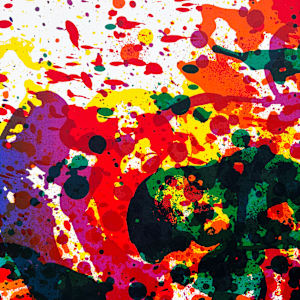 Five Coral Screen by Sam Francis, Image 5.