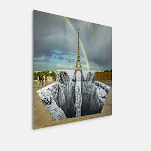 Trompe l'oeil, Les Falaises du Trocadéro, 21 de mayo de 2021, 20h03, París, Francia, 2021 by JR 