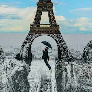 Trompe l'oeil, Les Falaises du Trocadéro, 18 de mayo de 2021, 19h58, París, Francia, 2021 by JR 