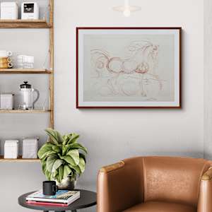 Homage to the Horse (The White Stallion) by Salvador Dalí, Image 8.