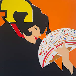 Perfil con Abanico by Manolo Valdés 