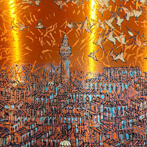 Galata Kulesi Giclee Islak İmzalı, 2025, Yeni (Sertifikalı) by Devrim Erbil 