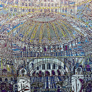 Ayasofya İkili Bakış Giclee, Islak İmzalı, 2024 (Sertifikalı) by Devrim Erbil 