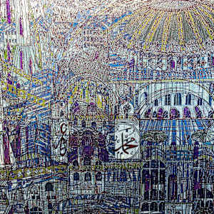 Ayasofya İkili Bakış Giclee, Islak İmzalı, 2024 (Sertifikalı) by Devrim Erbil 