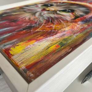 The Cats Whiskers by Samantha Biddle  Image: the cats whiskers side view - white frame