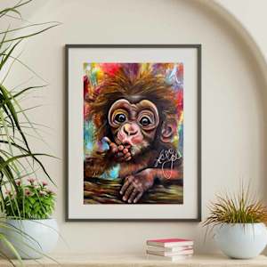 Otto by Samantha Biddle  Image: paper print framed A3