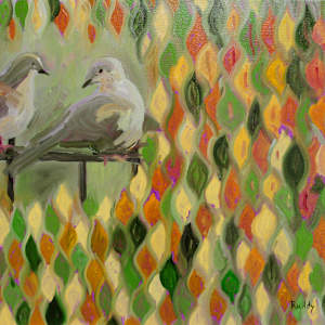 Harlequin Doves by Sally Ruddy