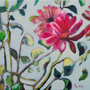 Zinnias by Sally Ruddy