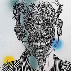 Portrait of Win Pe Myint (2025) by Myat Kyawt