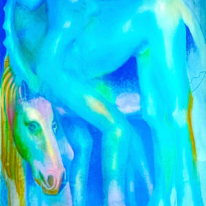 Woman and Horses in Blue. Totem Protectors by Sasha Suvorova, Image 2.