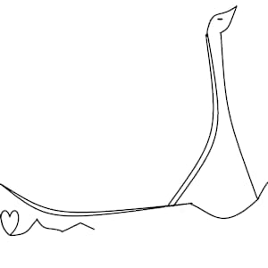 Swan - Love Digital Drawing by Kriyas Collection