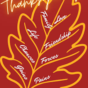 Thanksgiving Theme -Gratitude Red- An Ode to All Forces by Kriyas Collection