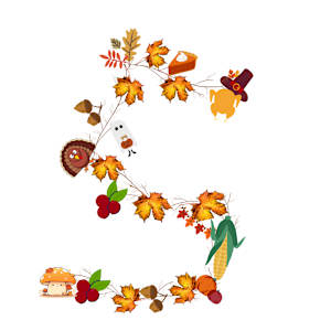 02.Thanksgiving Theme - Alphabets by Kriyas Collection