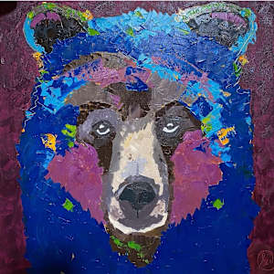 Big Blue Bear by Sarah Wold