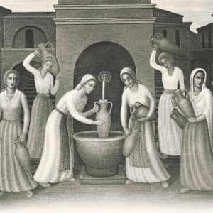 Donne alla fontana (1977) by Salvatore Cascone