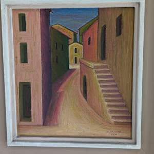 Paesaggio ibleo. Case (1971). by Salvatore Cascone
