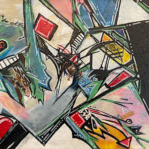 Agent of Chaos - 11x14in Abstract Painting by Aaron Adkins, Image 1.