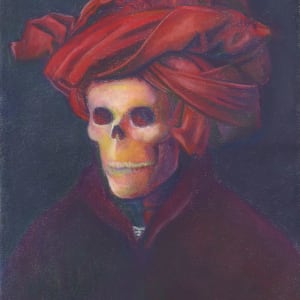 Skelly in the Red Turban by Marie Marfia Fine Art