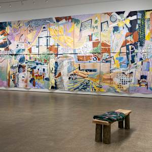 Living Room Light by Dani Samson  Image: 'Living Room Light' was one of sixteen paintings in a larger installation titled, 'Where I Live.' This is a photo of the larger installation.