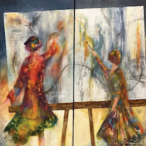 Friends Painting Friends by Gini Crepps