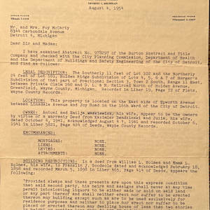 Letter to Foy & Emma McCarty from Francis M. Dent, Image 1.