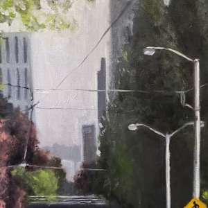 Tram Incoming in Portland, OR by Sam Larson 