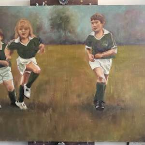 Nate Playing Soccer by Sam Larson