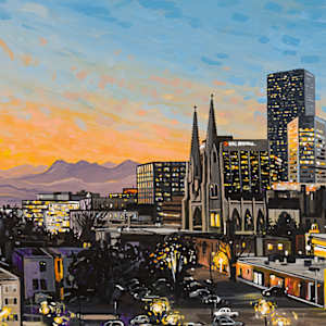 Denver, Colorado Sunset Skyline by Emily Dwan, Image 1.