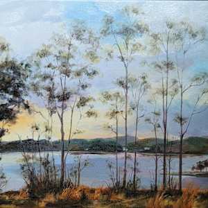 Lakeside Sunset by Barbara Henris