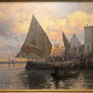 Venice Scene by Hermann Ottomar Herzog  (1832-1932) German/American 