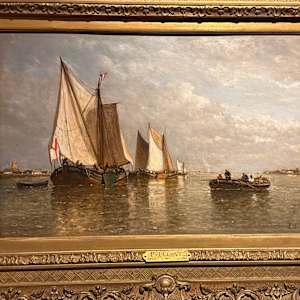 Shipping Scene Near The Coast, 1867 by Paul Jean Clays (1819-1900) 