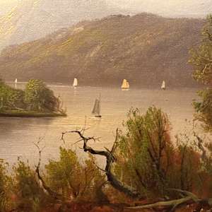 Unsigned Hudson River Painting by Unsigned