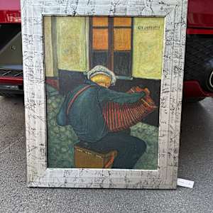 The Organist by CH Janssens  Image: As framed at auction