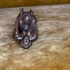 Asian Bronze Erotica Pleasure Sculpture by Unsigned  Image: front view