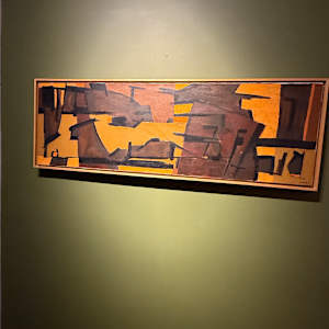 Abstraction in Orange and Brown by Murray Hantman (1904-1999)  Image: After Conservation