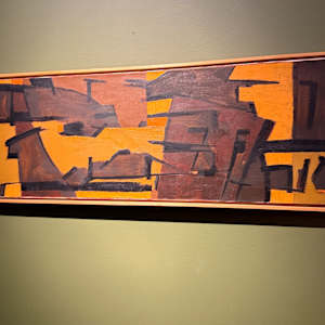 Abstraction in Orange and Brown by Murray Hantman (1904-1999)  Image: After Conservation