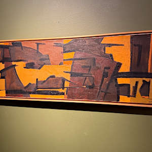 Abstraction in Orange and Brown by Murray Hantman (1904-1999)  Image: After Conservation