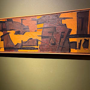Abstraction in Orange and Brown by Murray Hantman (1904-1999)  Image: After Conservation