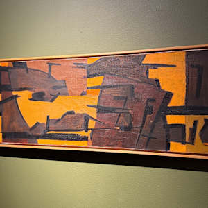 Abstraction in Orange and Brown by Murray Hantman (1904-1999)  Image: After Conservation