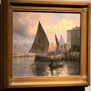 Venice Scene by Hermann Ottomar Herzog  (1832-1932) German/American 