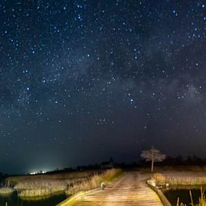Milky Way over Portsmouth Island by George H Wood