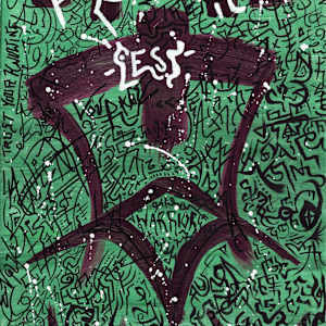 "The Fearless Warrior" [Print - 8.5" x 11"] by AboVelow Design  Image: Green Hue