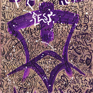 "The Fearless Warrior" [Print - 8.5" x 11"] by AboVelow Design  Image: Purple Hue
