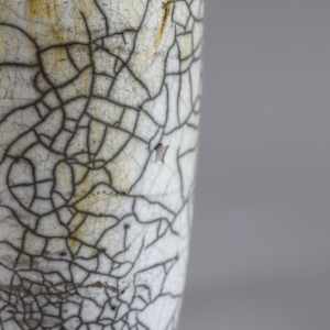 Raku Crackle Vase by Topher Gent, Image 3.
