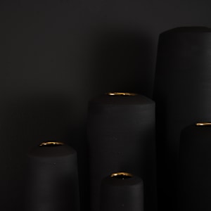 Shadow Composition (black with gold luster) by Topher Gent 