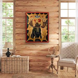 Moose Spirit by Marissa Kayne Saurer  Image: A great piece for the cabin.
