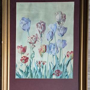 Bunte Tulpen by l. Mell.